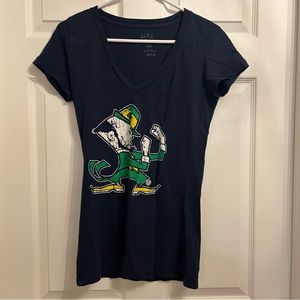 Notre Dame V-Neck Fitted Tee